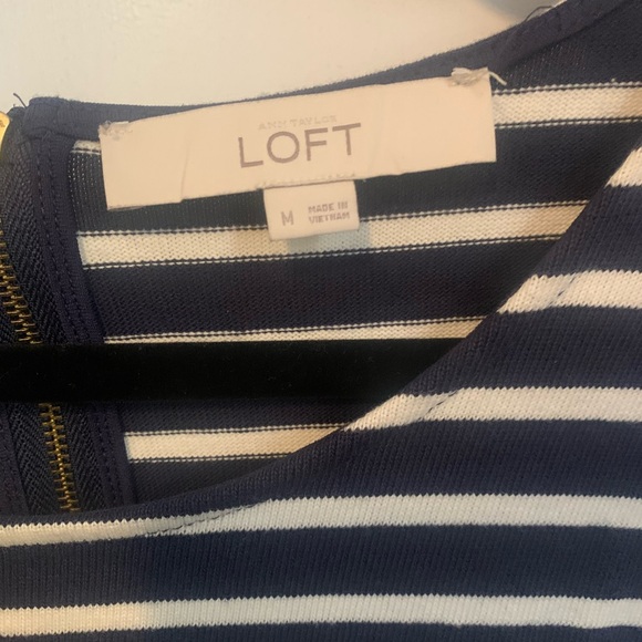 Loft blue and white striped mini dress - Picture 3 of 3